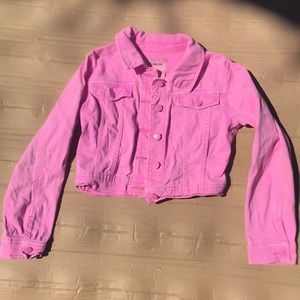 Kids pink jean jacket